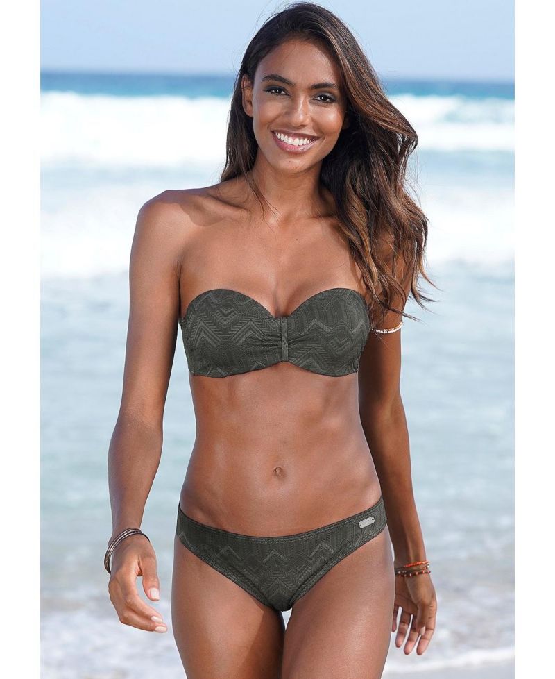 Women's Textured Classic Bikini Moderate-Coverage Swim Bottom