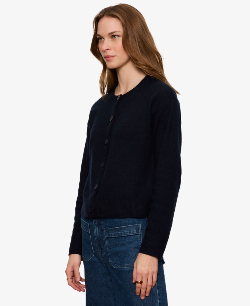 Petite Semi-Cropped Crewneck Sweater