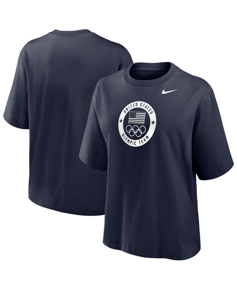 Women's Navy Team USA Boxy T-Shirt
