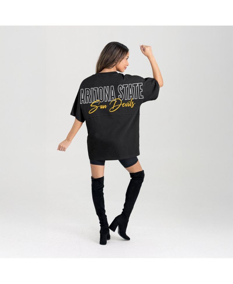 Women's Black Arizona State Sun Devils Oversized Back at Ya T-Shirt