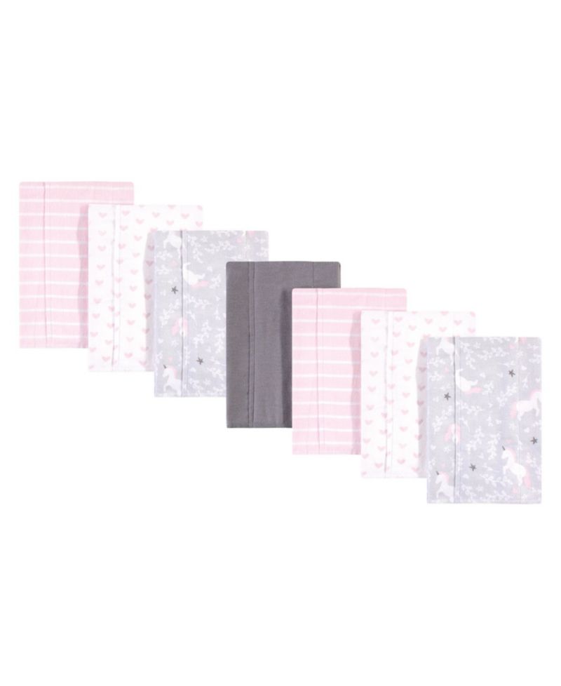 Girls 7Pk Flannel Burp Cloth