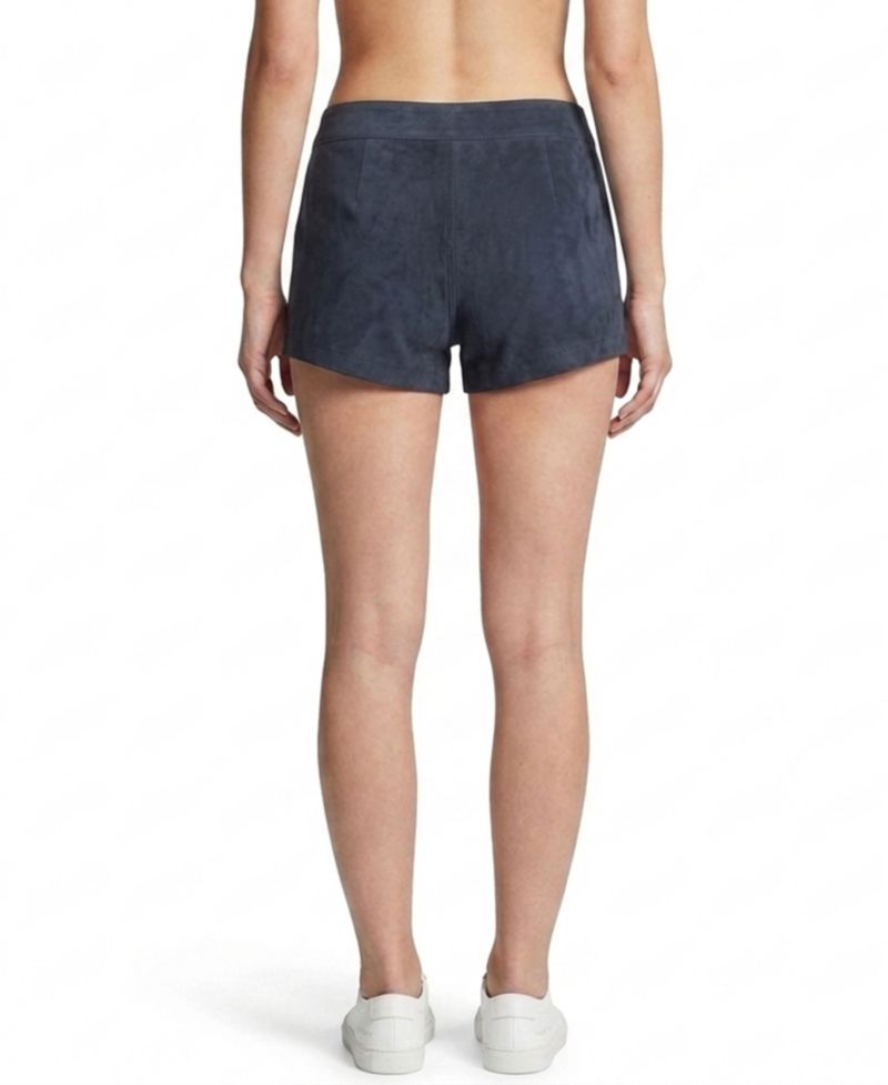 Women's Midnight Drift High-Rise Suede Shorts