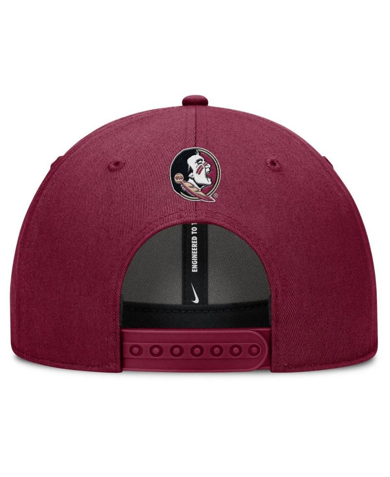 Men's Garnet Florida State Seminoles Slanted Primetime Rise Performance Adjustable Hat