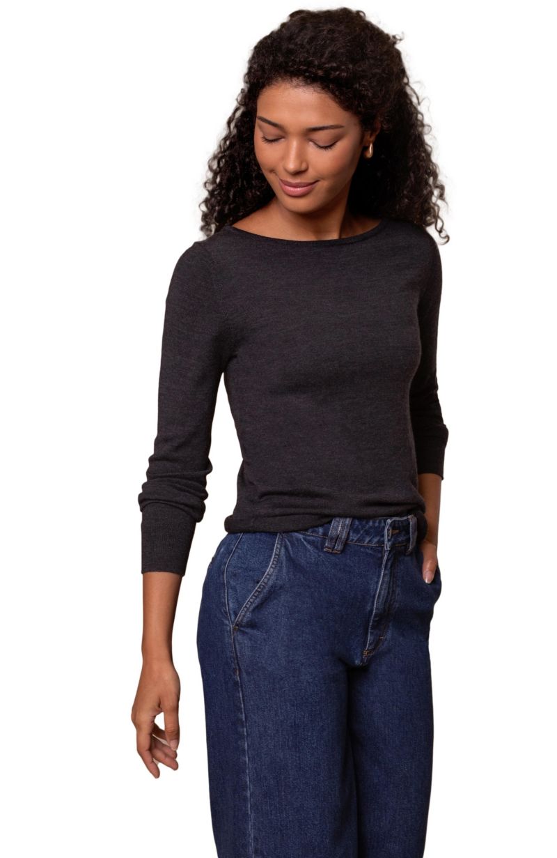 Women's Celtic and Co. Merino Fine Knit Boat Neck Sweater