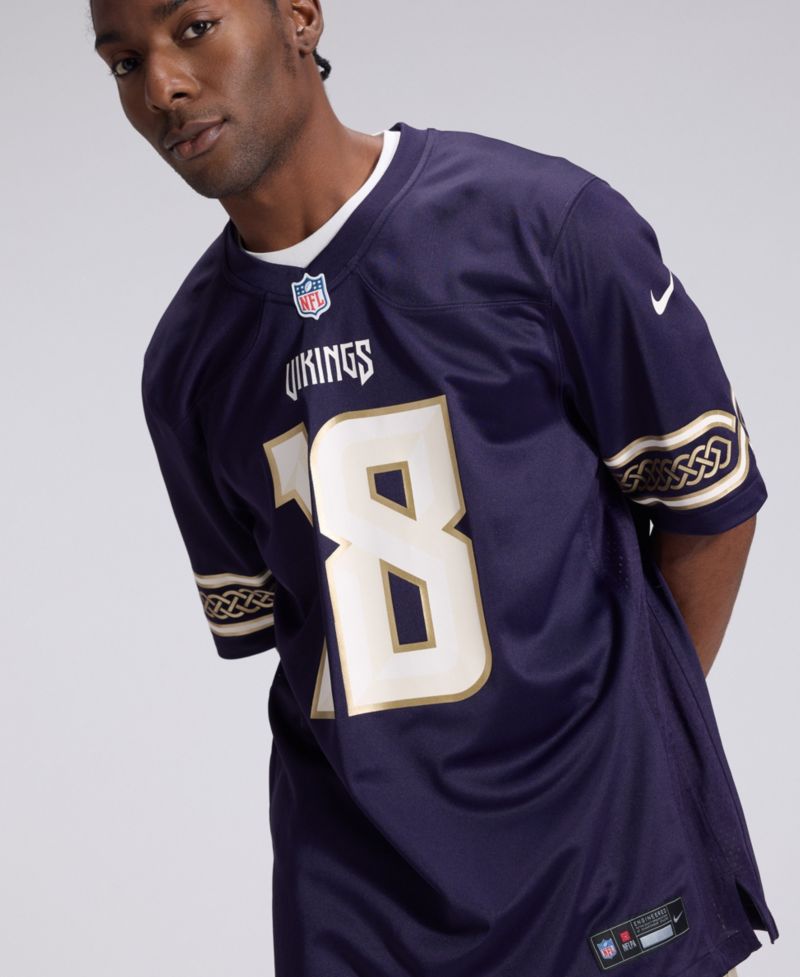 Men's Justin Jefferson Purple Minnesota Vikings 2026 Rivalries Collection Game Jersey