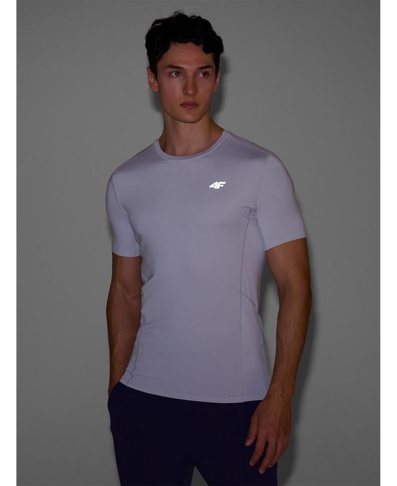 Men’s Slim Quick-Dry Running T-Shirt Stretch Reflective