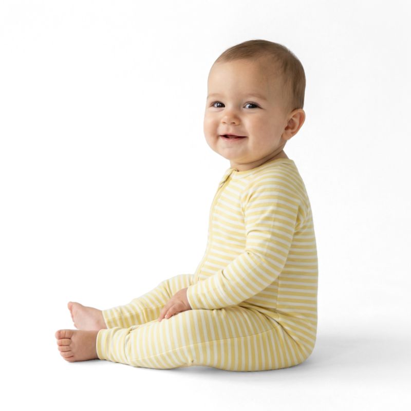 Baby Lemon Stripe Sleeper