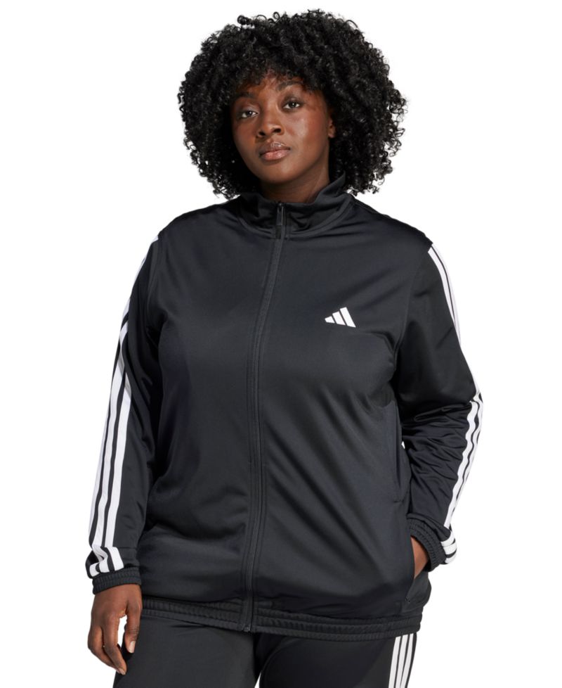 Plus Size Essentials Tricot Three Stripes Track Jacket