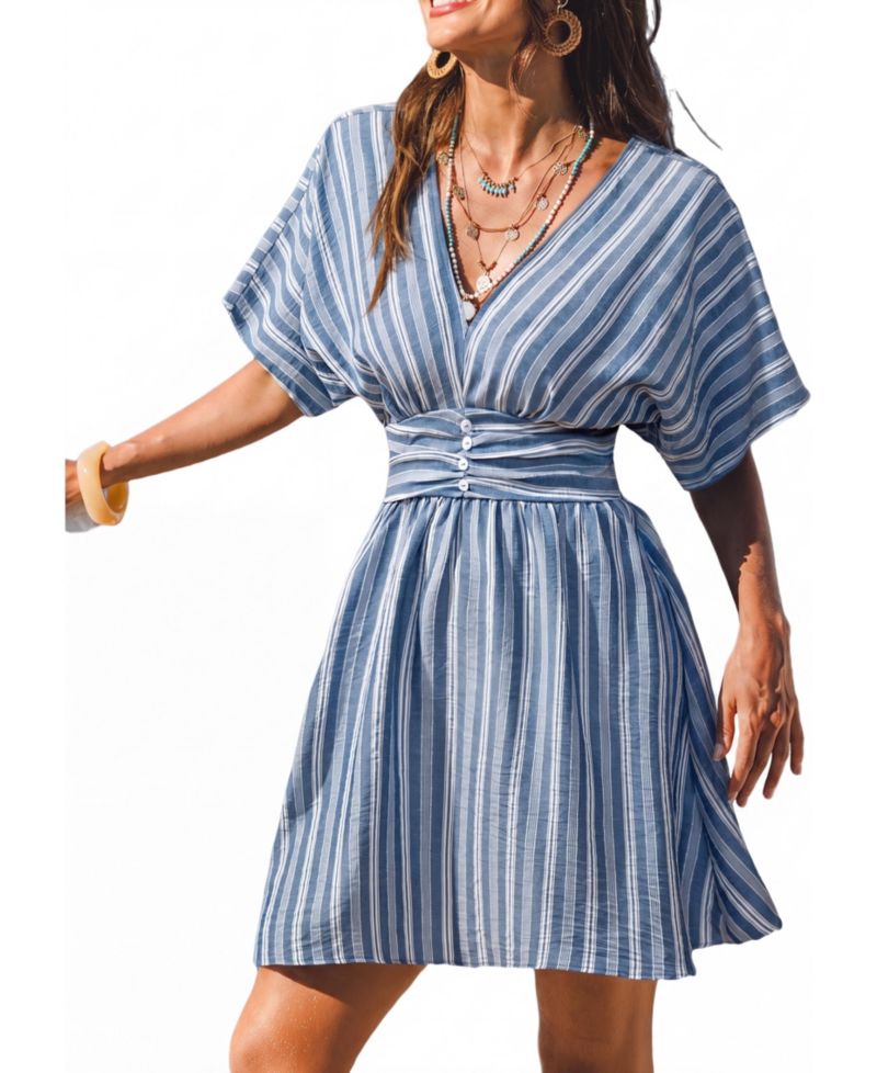 Women's Here for It Striped Mini Beach Dress