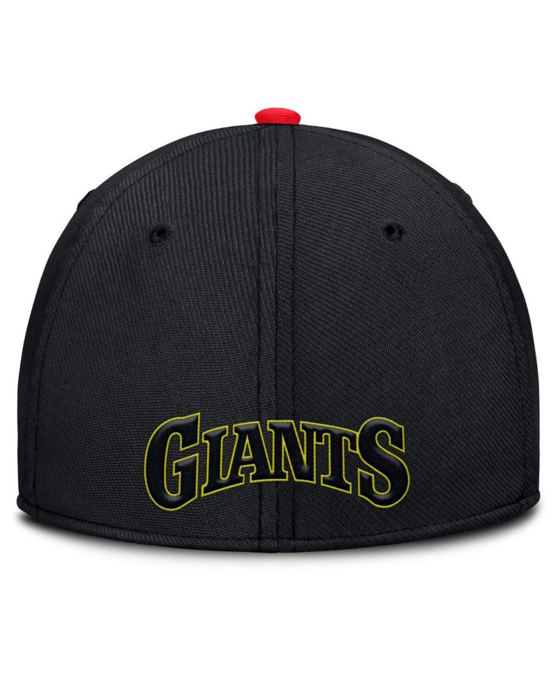 Men's Crimson/Black San Francisco Giants Neon 90s Rise Swoosh Flex Hat