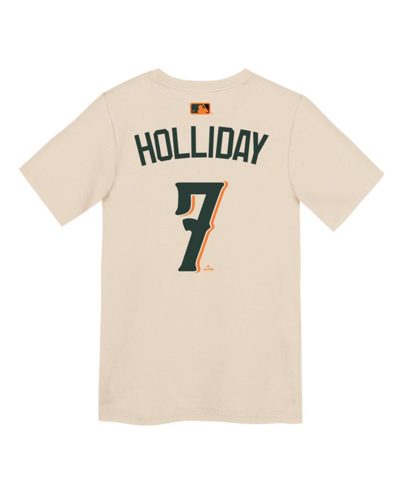 Preschool Jackson Holliday Cream Baltimore Orioles 2026 City Connect Name & Number T-Shirt