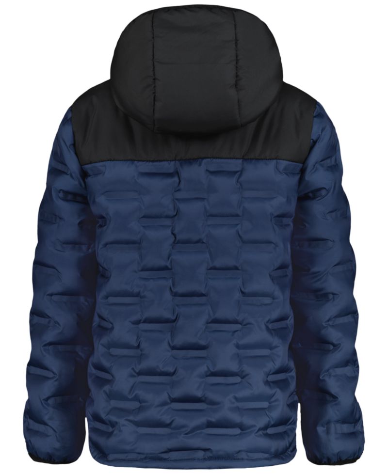 Boys' 8-20 Solid Blue Full-Zip Puffer Hooded Jacket