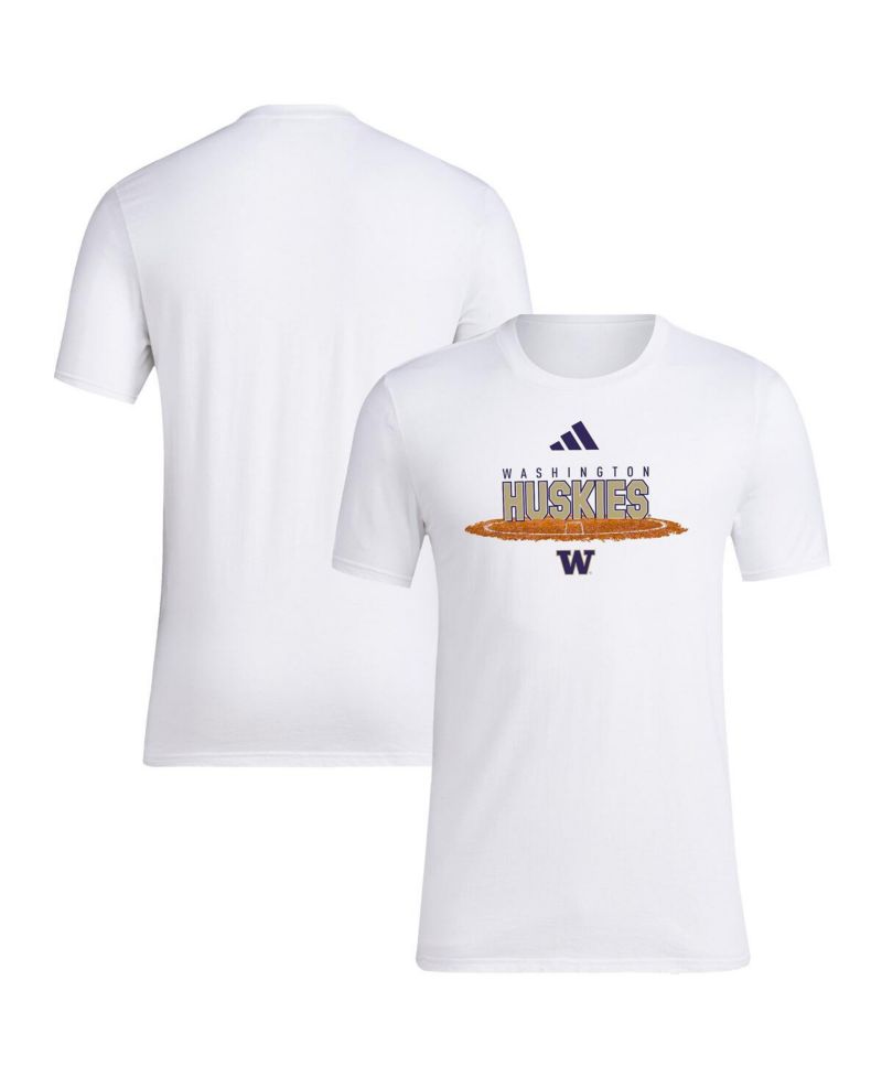 Men's White Washington Huskies Softball Pitcher's Circle T-Shirt