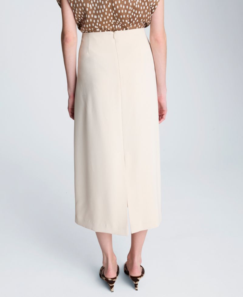 Women's Faux Wrap Midi Skirt