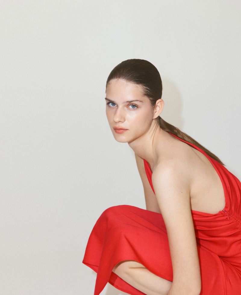 Women's Asymmetrical Pleated Dress