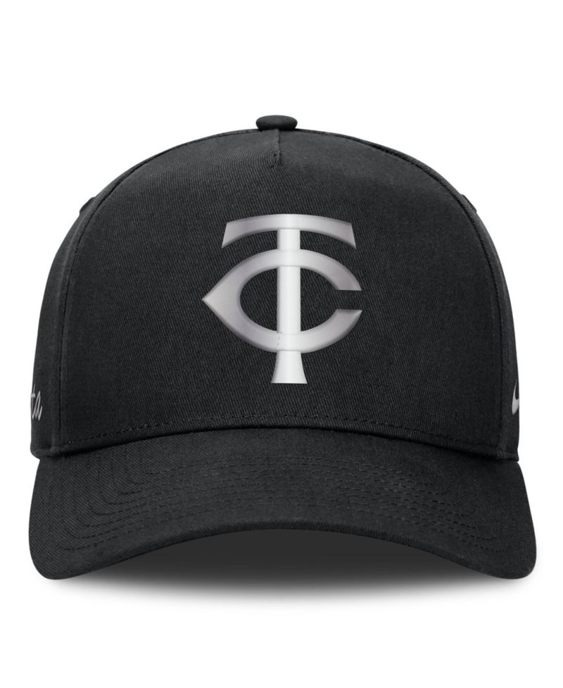Men's Black Minnesota Twins Rise Dri-FIT A-Frame Adjustable Hat