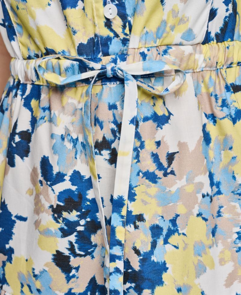 Plus Size Printed Sleeveless Dress