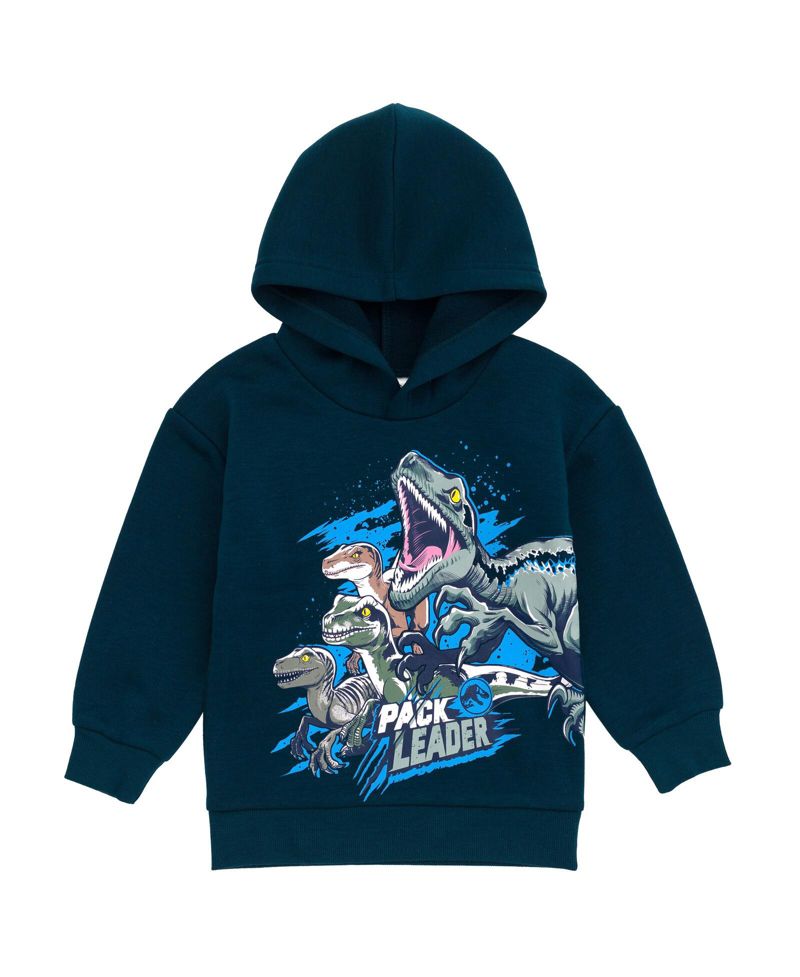 Toddler Boys 2T-5T Jurassic World Dinosaur T-Rex Fleece Pullover Hoodie and Pants Outfit Set