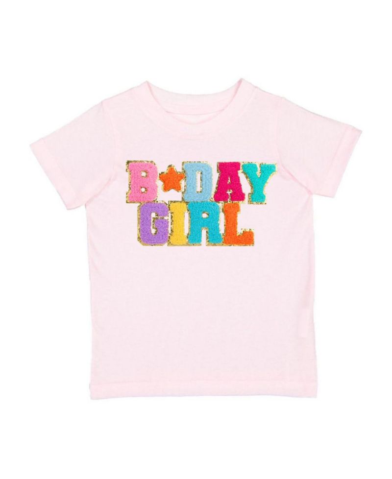 Baby Girls Birthday Patch Short Sleeve T-Shirt