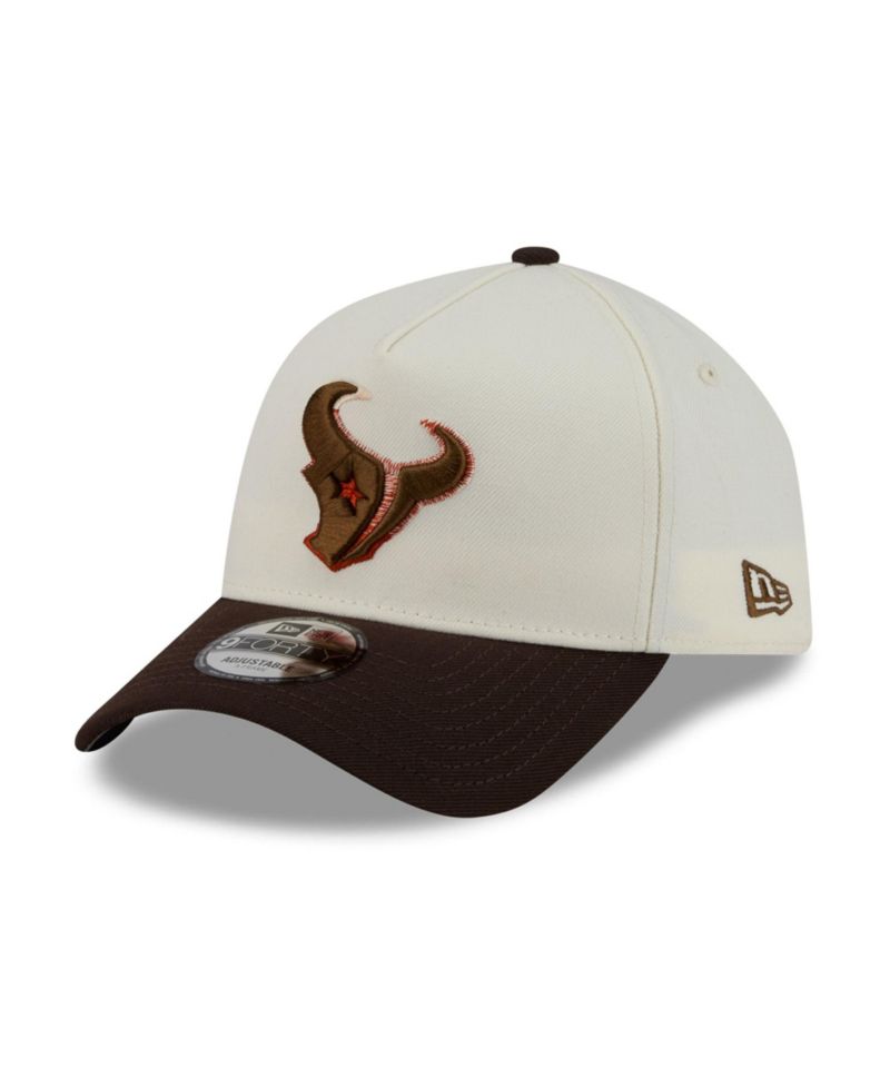 Men's Cream/Brown Houston Texans Pumpkin Spice A-Frame 9FORTY Adjustable Hat