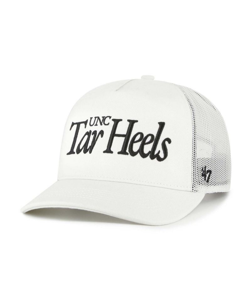 Men's and Women's Cream North Carolina Tar Heels Foundation Script Adjustable Trucker Hat