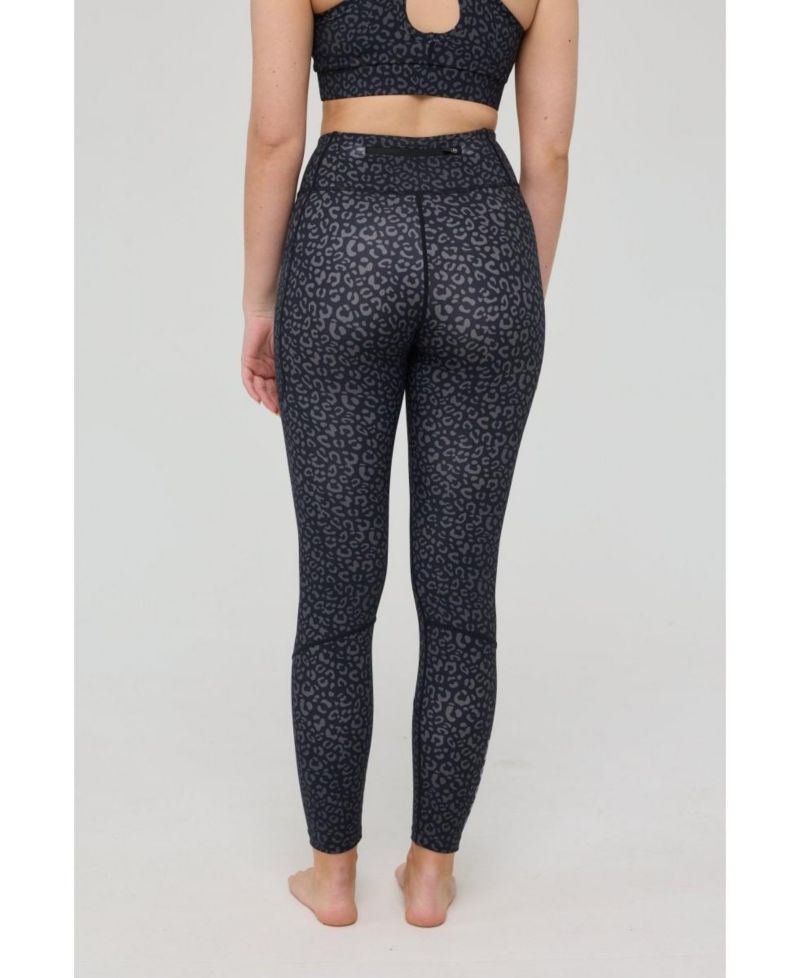 Women's Infinite High Waisted Leggings - Black Leopard