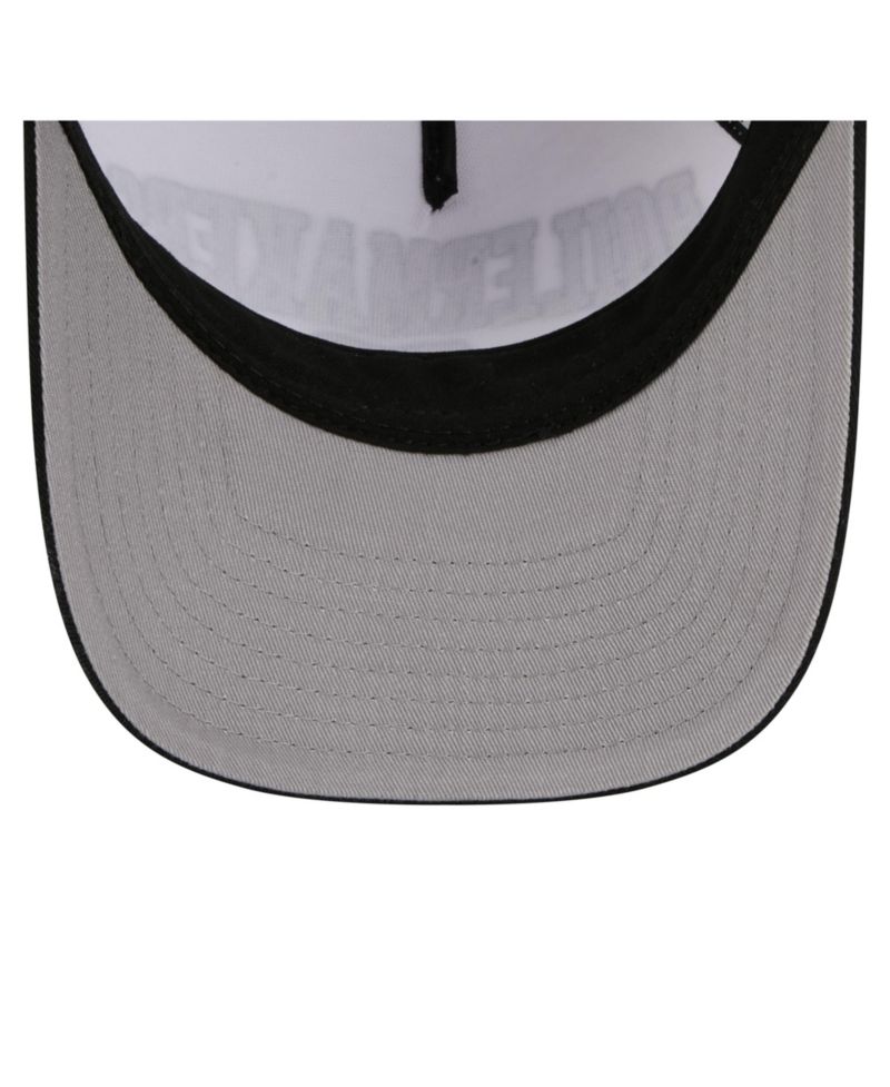 Men's White/Black Purdue Boilermakers Arch Two-Tone Rope 9FORTY A-Frame M-Crown Adjustable Hat