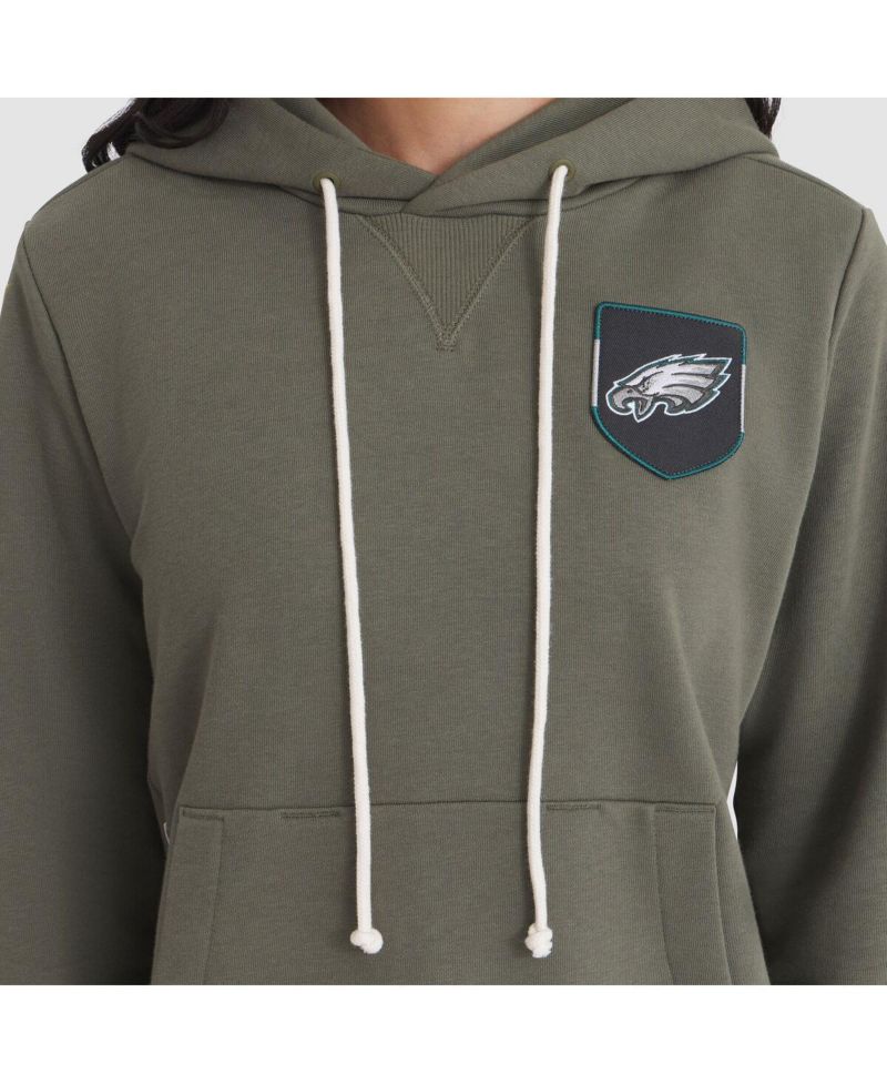 Women's Olive Philadelphia Eagles 2025 Salute to Service Sideline Standard Issue Dri-FIT Hoodie