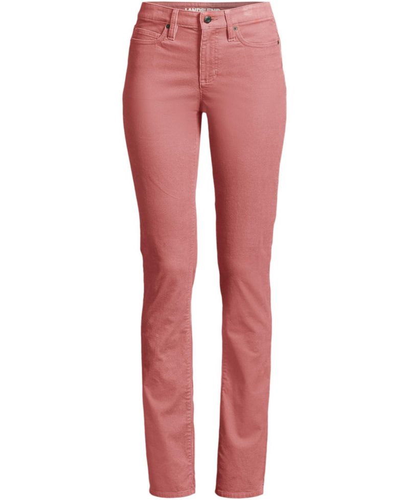 Women's Mid Rise Straight Leg Corduroy Pants