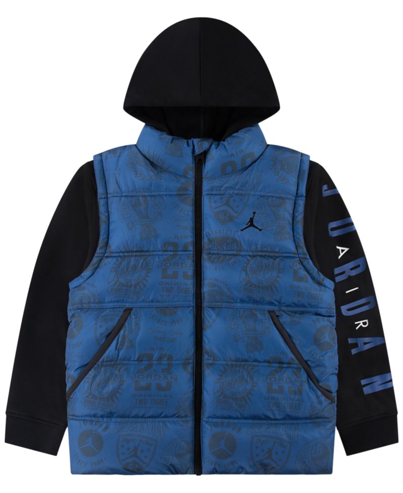 Boys' 8-20 Layered-Look Hooded Jacket