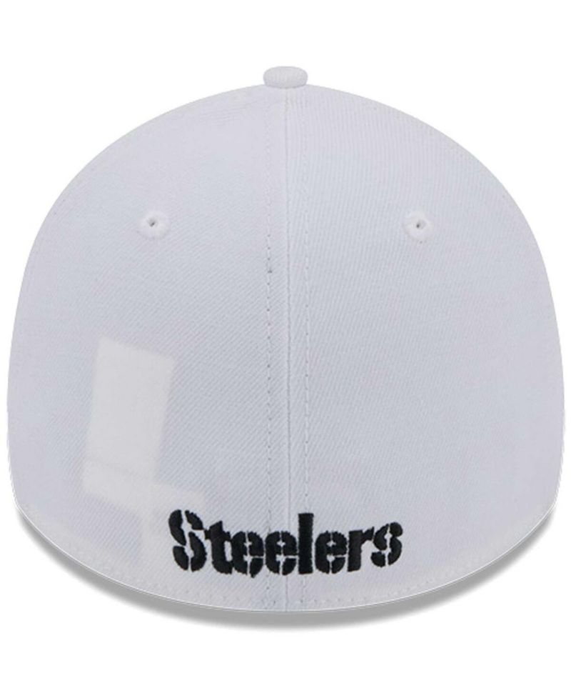 Men's White Pittsburgh Steelers Main 39Thirty Flex Hat