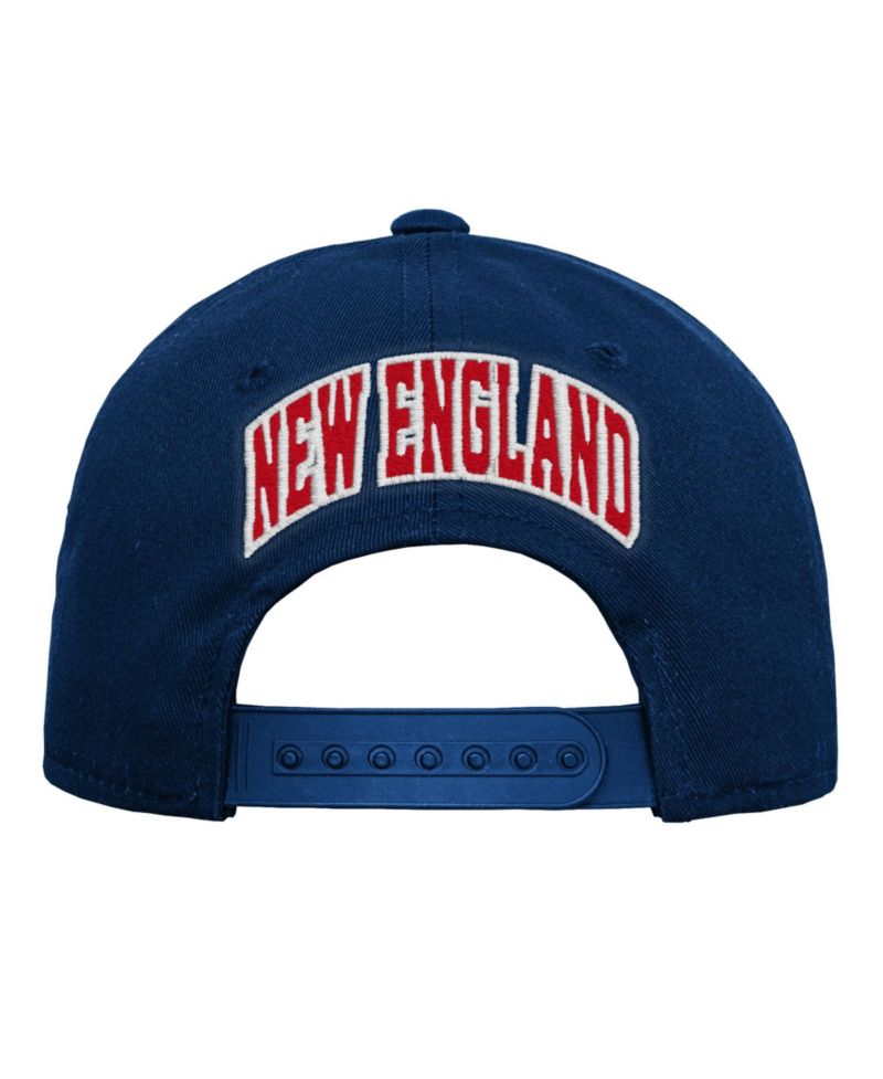 Big Boys and Girls Navy New England Patriots Pre-Curved Snapback Hat