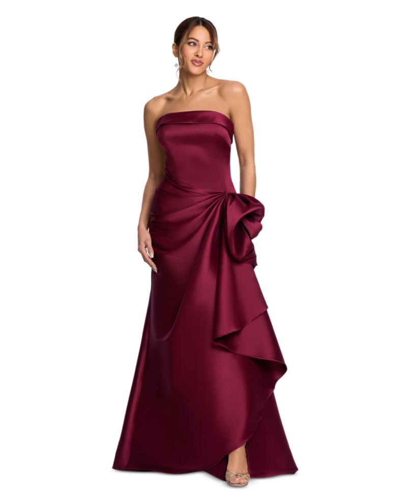 Women's Gathered Strapless Gown