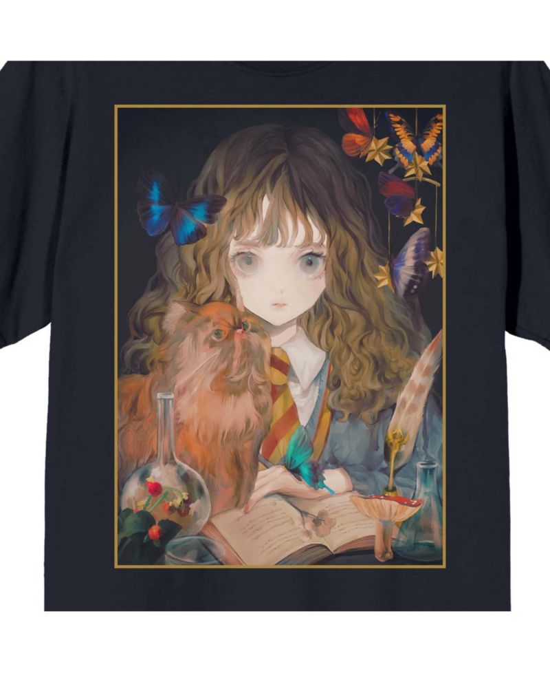 Men's Hermione Granger Crew Neck Short Sleeve Black T-shirt-3XLB