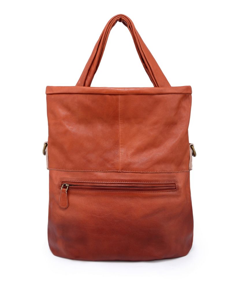 Sweet Lotus Leather Bucket Bag
