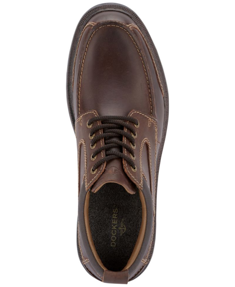 Men's Overton Moc-Toe Leather Oxfords