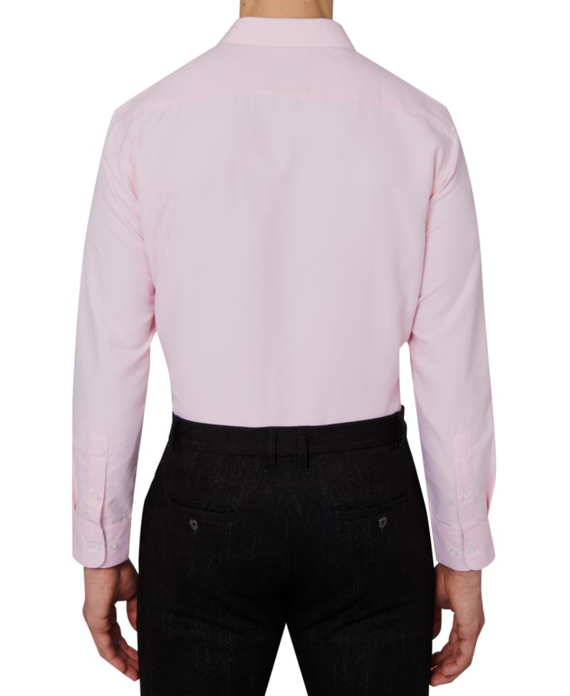 Men's Regular Fit Solid Wrinkle Free Performance Dress Shirt