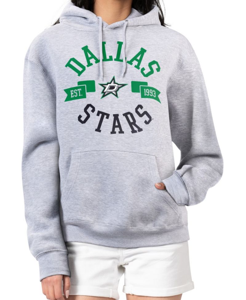 Women's Heather Gray Dallas Stars City Graphic Fleece Pullover Hoodie