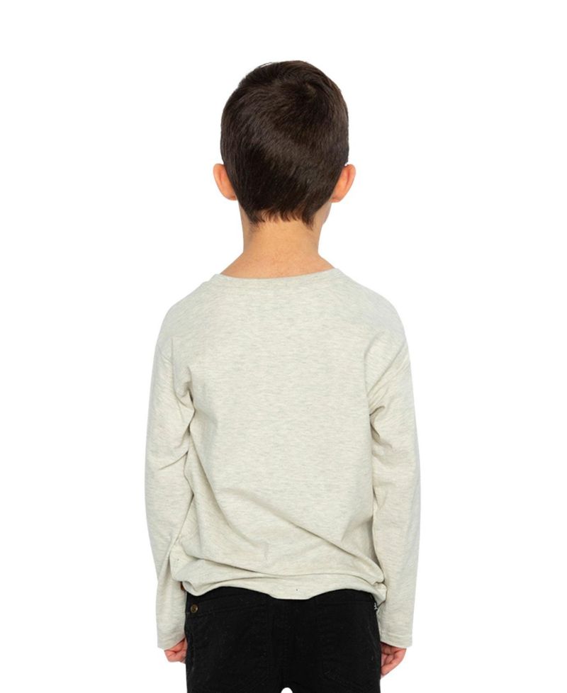 Big Boys (6-12) Cotton Long Sleeve T-Shirt Heather