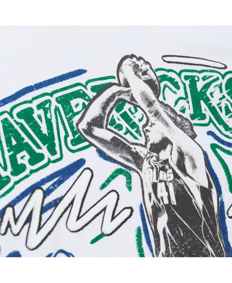 Men's Dirk Nowitzki White Dallas Mavericks Hardwood Classics Chalked Up T-Shirt