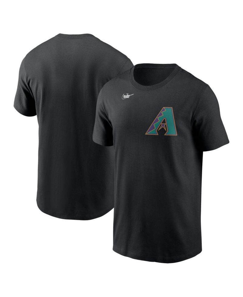 Men's Black Arizona Diamondbacks Cooperstown Wordmark T-Shirt