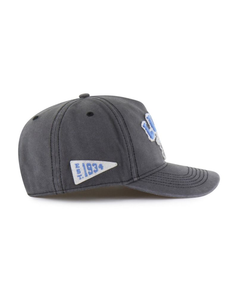 Men's '47 Charcoal Detroit Lions Calderwood Well Worn Hitch Adjustable Hat