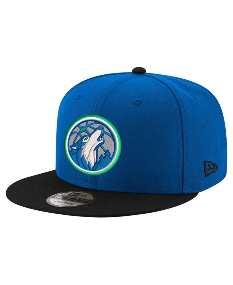 Men's Blue/Black Minnesota Timberwolves 9FIFTY Snapback Hat