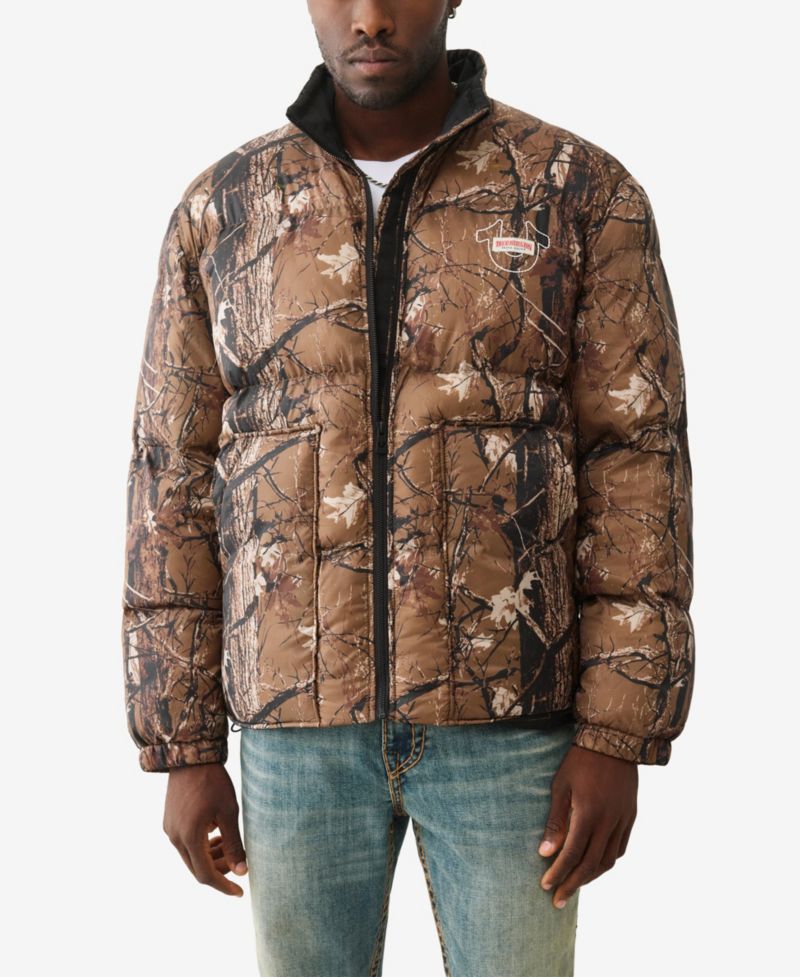 Men's Camo Printed Puffer Jacket