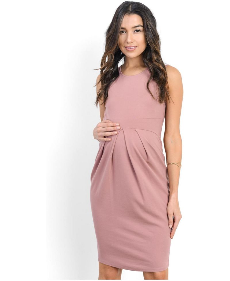 Women's Sleeveless Pleated Bodycon Dress