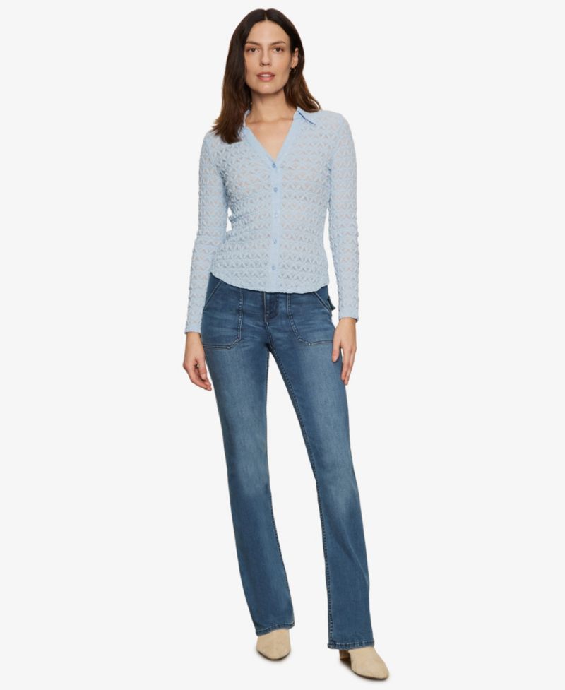 Women's Dreamgirl Lace Button-Up Shirt
