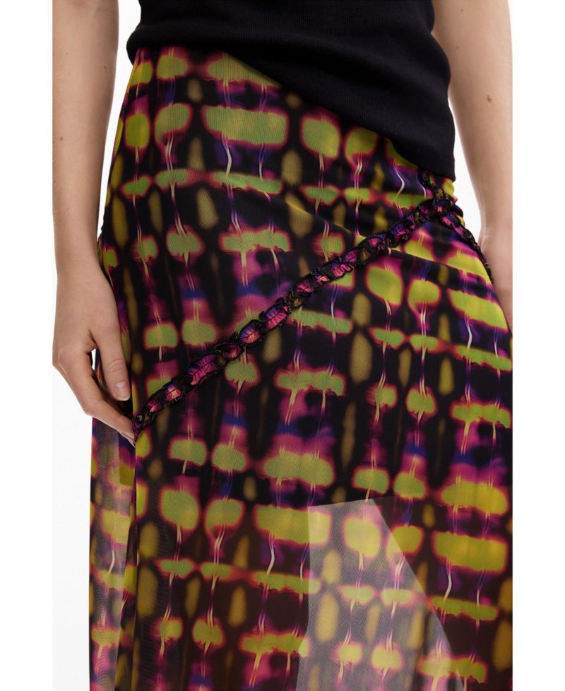 Women's Asymmetrical printed skirt