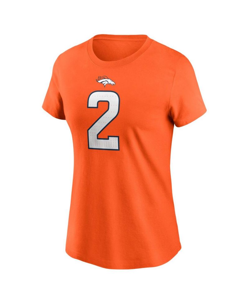 Women's Patrick Surtain II Orange Denver Broncos Player Name & Number T-Shirt