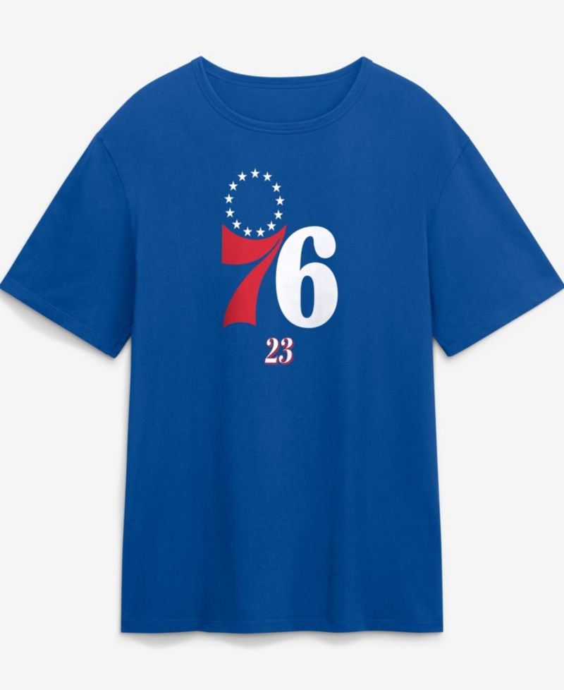 Men's LeBron James Royal Philadelphia 76ers In The Paint Name & Number T-Shirt