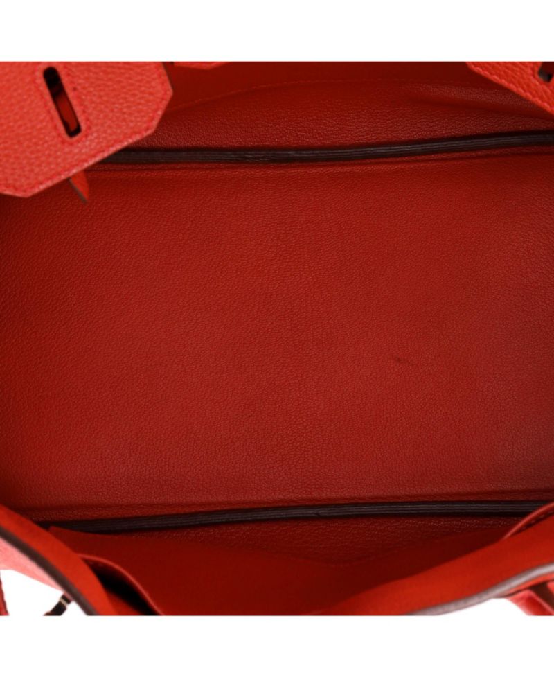Birkin 30 Handbag Red Togo with Palladium Hardware